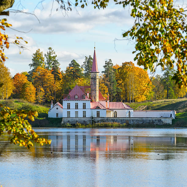Priory Palace is an original palace in Gatchina (Saint-Petersburg suburb), Russia. It was built in 1799 by the architect N. A. Lvov on the shore of the Black Lake